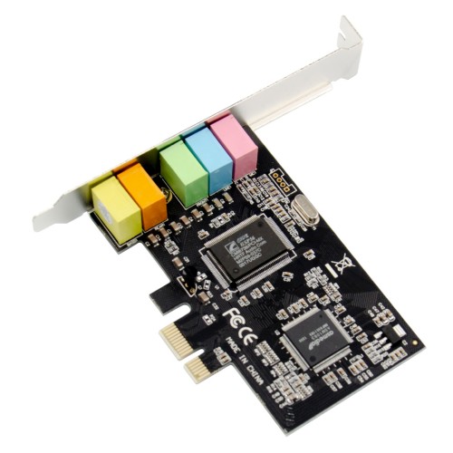 Powertech POWERTECH κάρτα επέκτασης ήχου PCIe σε 2x channel audio ST13, CMI8738 + ASM1083