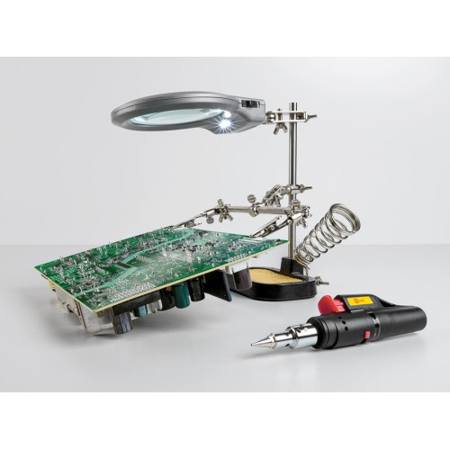 GOOBAY GOOBAY μεγεθυντικός φακός 51226 με clips συγκράτησης, 2x, LED φωτισμός