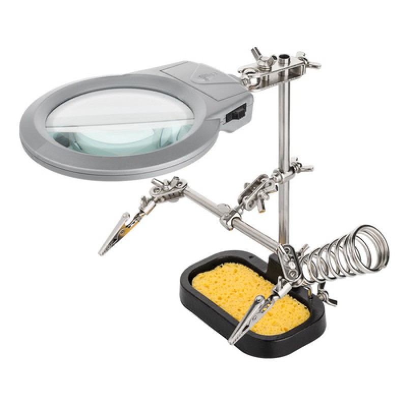 GOOBAY GOOBAY μεγεθυντικός φακός 51226 με clips συγκράτησης, 2x, LED φωτισμός