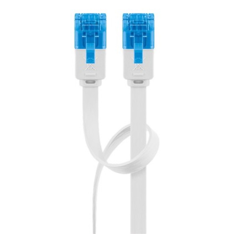 GOOBAY GOOBAY καλώδιο δικτύου 96314, CAT 6A U/UTP, flat, 500MHz, Copper, 1m, λευκό