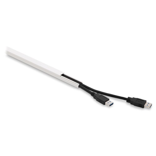 DELOCK DELOCK κανάλι καλωδίων 22066 με συρόμενο κάλυμμα, αυτοκόλλητο, 15x10mm, 1m, λευκό, 5τμχ