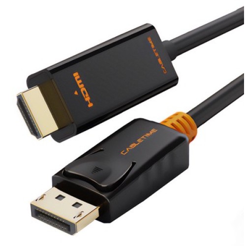 CABLETIME CABLETIME καλώδιο DisplayPort σε HDMI CT-AV585-02G, 1080p/60Hz, 1.8m, μαύρο