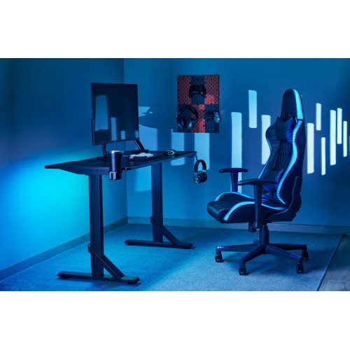 Brateck BRATECK gaming γραφείο GMD11-3, ρυθμιζόμενο ύψος, 136x60cm, RGB, μαύρο