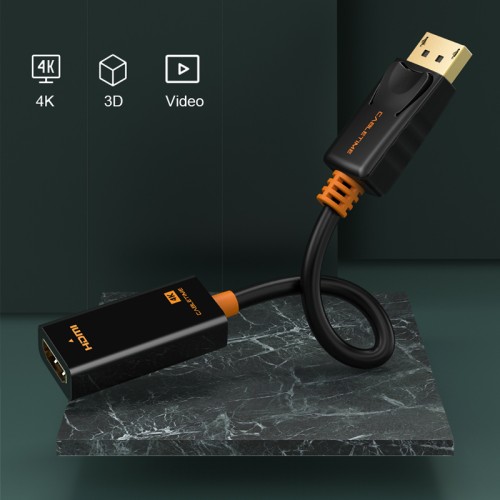 CABLETIME CABLETIME αντάπτορας DisplayPort σε HDMI CT-AV586-01G4K, 4K/30Hz, μαύρος