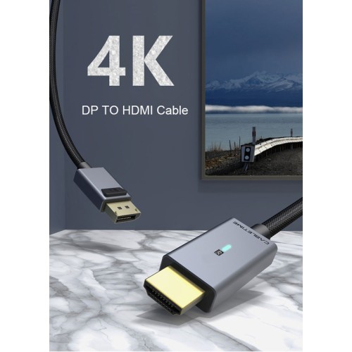 CABLETIME CABLETIME καλώδιο DisplayPort σε HDMI CT-AV585-P02G4K, 4K/30Hz, 1.8m, μαύρο