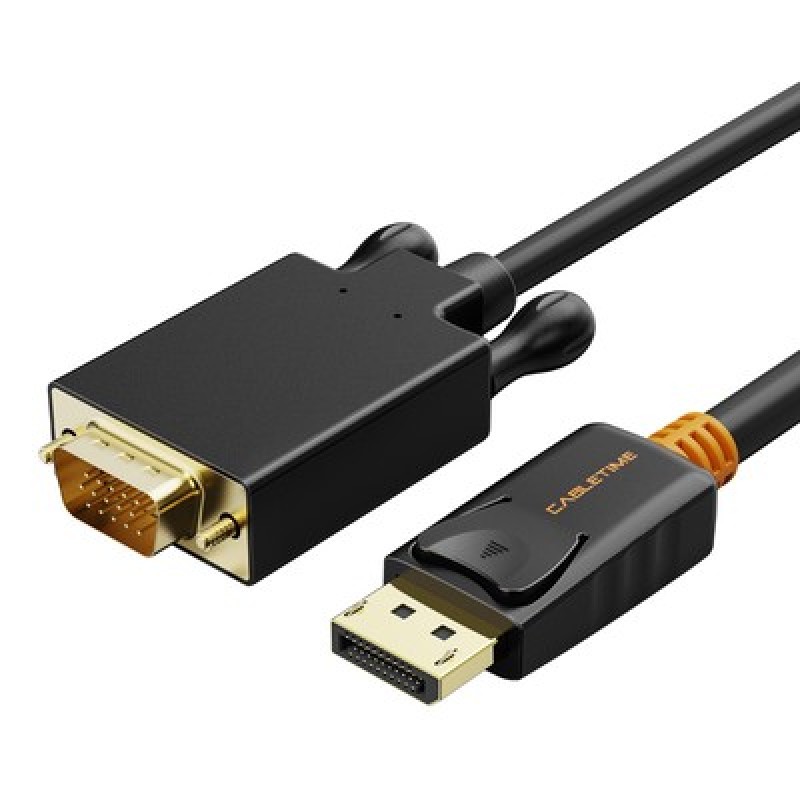 CABLETIME CABLETIME καλώδιο DisplayPort σε VGA CT-AV585-04G, 1080p, 1.8m, μαύρο