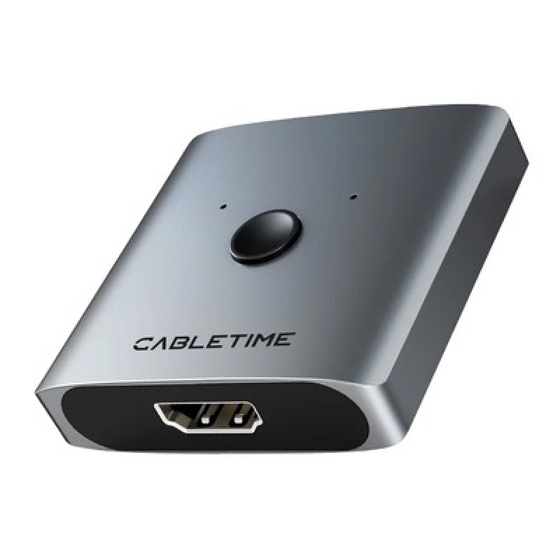 CABLETIME CABLETIME HDMI switch CT-HS4K-2G, 2 σε 1, 4K/60Hz, bidirectional, γκρι