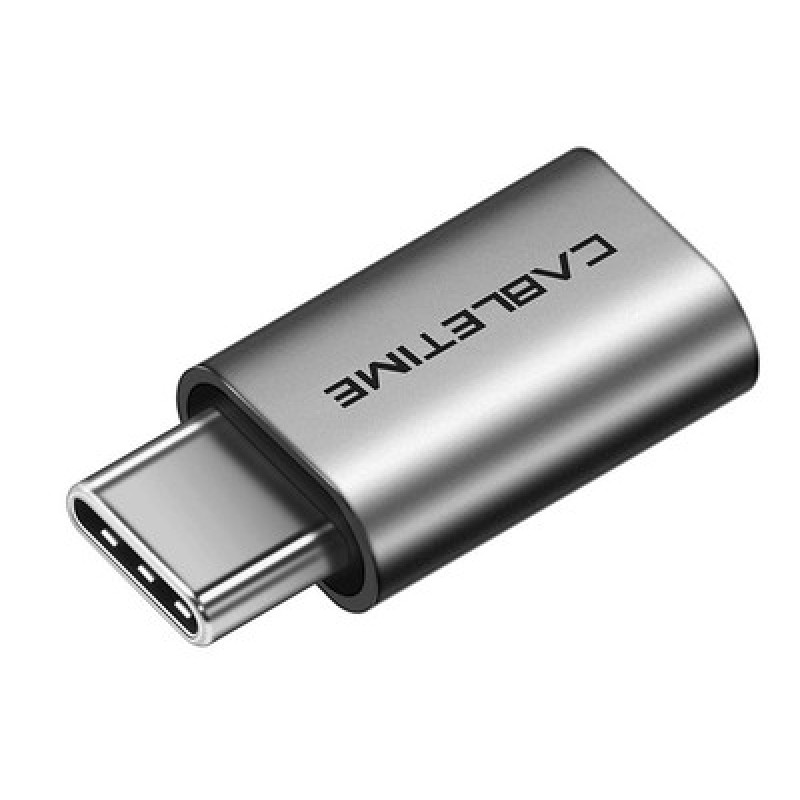 CABLETIME CABLETIME αντάπτορας USB-C σε micro USB CT-CMMCBF-ASG, 480Mbps, γκρι