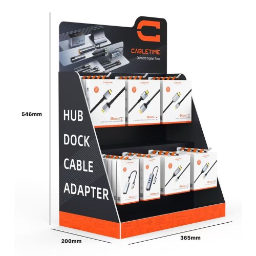 CABLETIME CABLETIME stand προβολής CT-STAND-SMALL με γάντζους, 36.5 x 20 x 54.6cm