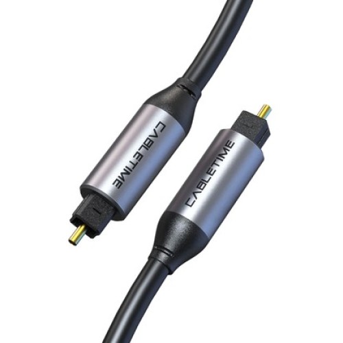 CABLETIME CABLETIME καλώδιο ήχου Toslink CT-AV380-P04GN, gold plated, 5mm, 3m, μαύρο