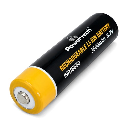 Powertech POWERTECH επαναφορτιζόμενη μπαταρία Li-ion INR18650 PT-1615, 3500mAh, 3.7V, button top, 1τμχ