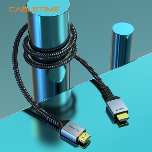 CABLETIME CABLETIME καλώδιο HDMI 2.1 CT-HD8K, 8K/60Hz, 48Gbps, 28AWG, 3m, μαύρο