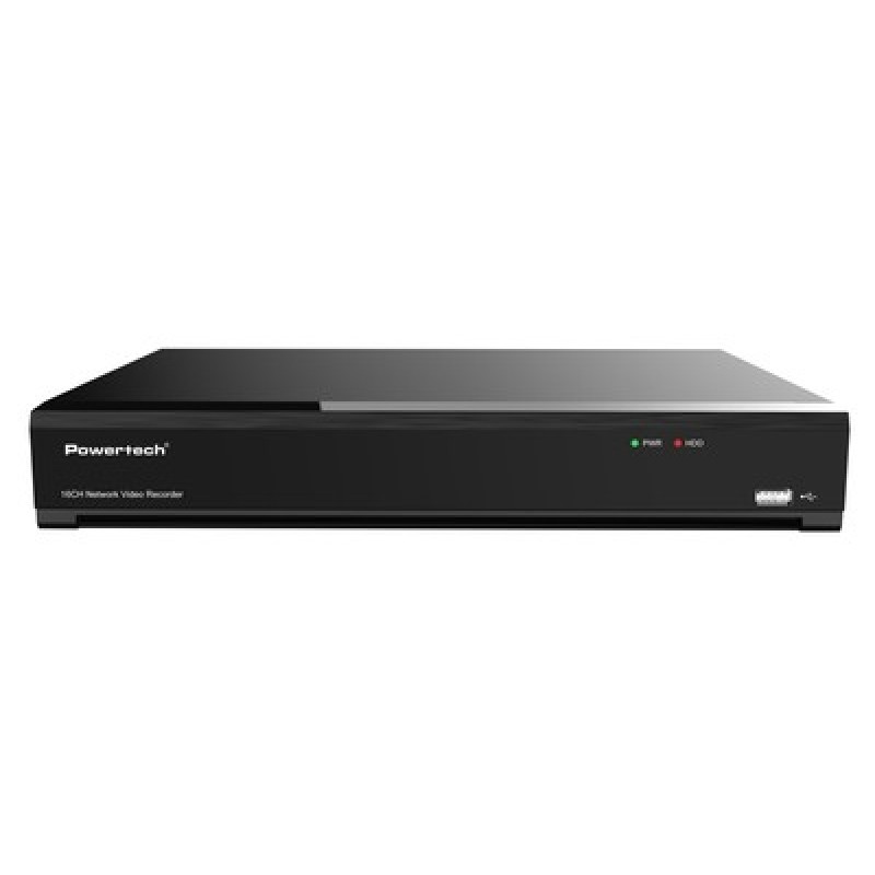 Powertech POWERTECH NVR καταγραφικό PT-1599, 8MP, H.264+/H.265+, 16 κανάλια