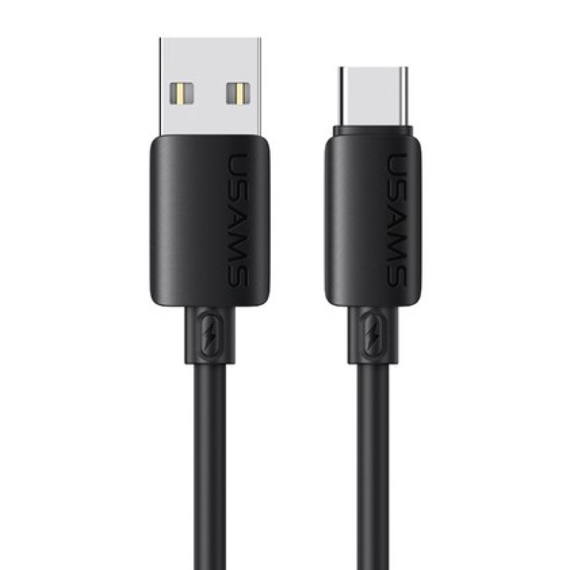 USAMS USAMS καλώδιο USB-C σε USB SJ786, σιλικόνης, 3A, 480Mbps, 1m, μαύρο