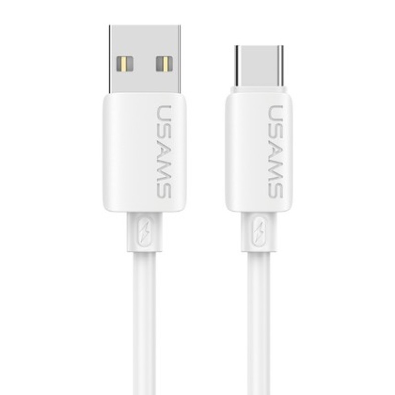 USAMS USAMS καλώδιο USB-C σε USB SJ786, σιλικόνης, 3A, 480Mbps, 1m, λευκό