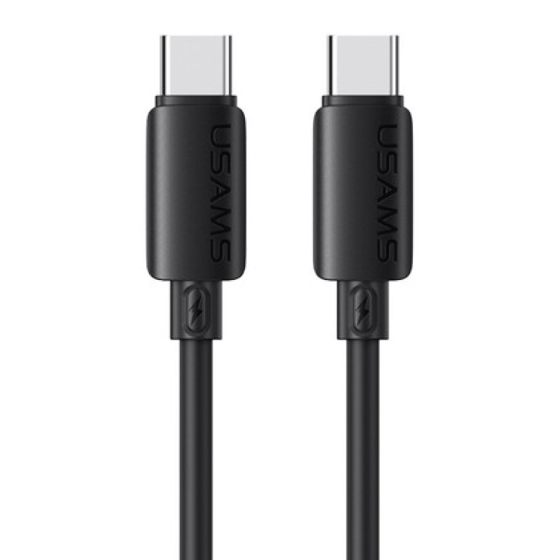 USAMS USAMS καλώδιο USB-C SJ787, σιλικόνης, 60W, 480Mbps, 1m, μαύρο