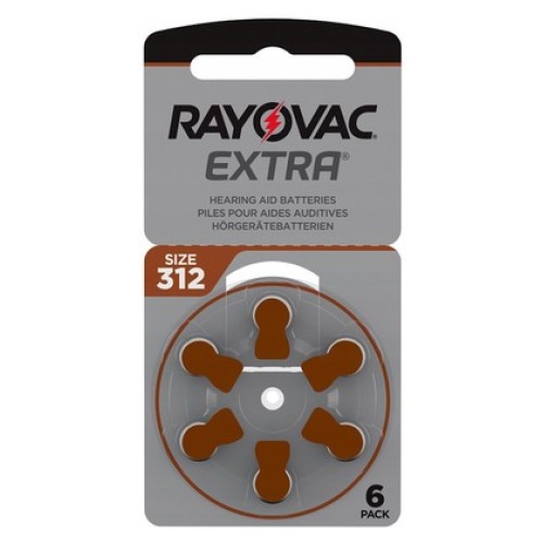 RAYOVAC RAYOVAC μπαταρίες ακουστικών βαρηκοΐας 312MF, mercury free, 1.4V, 6τμχ