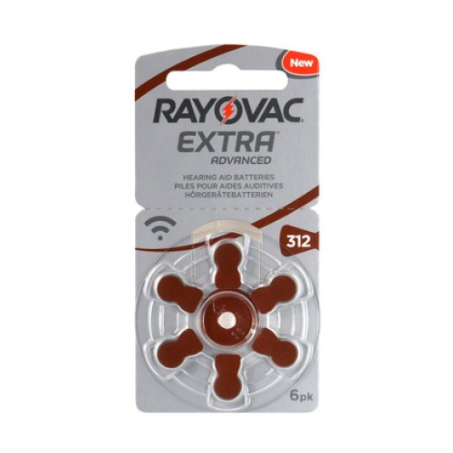 RAYOVAC RAYOVAC μπαταρίες ακουστικών βαρηκοΐας 312MF, mercury free, 1.4V, 6τμχ