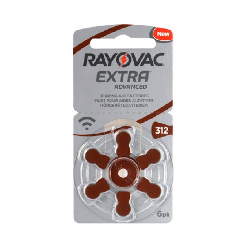 RAYOVAC RAYOVAC μπαταρίες ακουστικών βαρηκοΐας 312MF, mercury free, 1.4V, 6τμχ