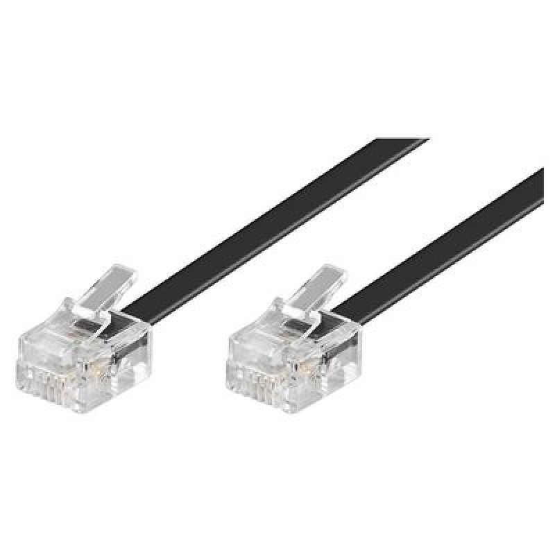 GOOBAY GOOBAY καλώδιο τηλεφώνου 50320, RJ11 6P4C, CCA, 15m, μαύρο