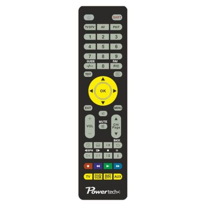Powertech POWERTECH τηλεχειριστήριο PT-078, 4x συσκευές, προγραμματισμός μέσω Η/Υ