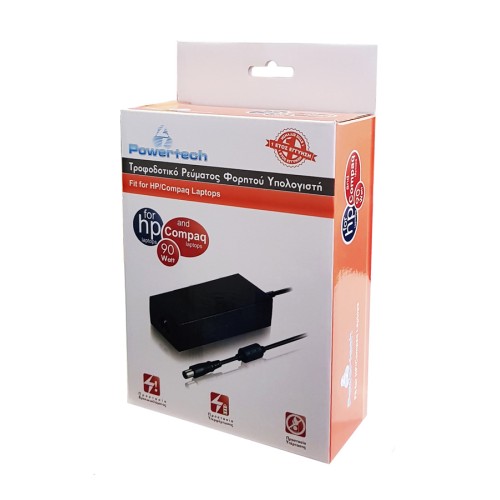 Powertech POWERTECH τροφοδοτικό laptop PT-119 για HP, 90W, 18.5V - 4.9A