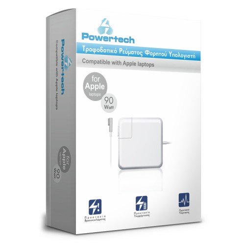 Powertech POWERTECH τροφοδοτικό laptop PT-137 για Apple, 90W, 18.5V - 4.6A