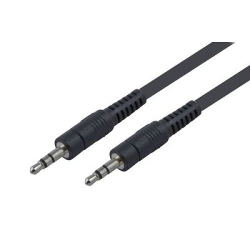 Powertech POWERTECH καλώδιο stereo 3.5mm CAB-J001, AUX, nickel plated, 1.5m, μαύρο