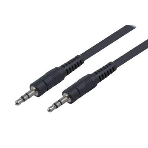 Powertech POWERTECH καλώδιο stereo 3.5mm CAB-J007, AUX, nickel plated, 3m, μαύρο