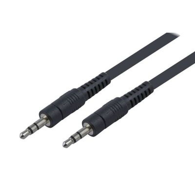 Powertech POWERTECH καλώδιο stereo 3.5mm CAB-J008, AUX, nickel plated, 5m, μαύρο