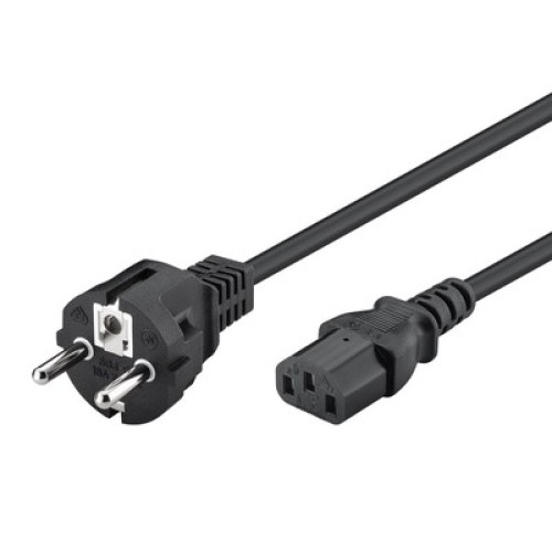 Powertech POWERTECH καλώδιο τροφοδοσίας Η/Υ & οθόνης P002, 3x0.75mm², copper, 1.5m, μαύρο