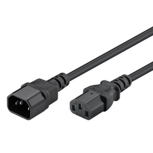 Powertech POWERTECH καλώδιο τροφοδοσίας προεκταση CAB-P004 3x 0.75mm², 1.5m, μαύρο