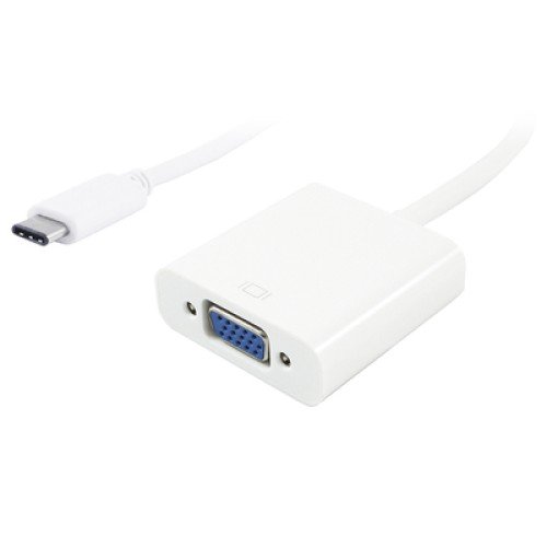 Powertech POWERTECH αντάπτορας USB Type-C σε VGA PTH-034, Full HD, λευκό