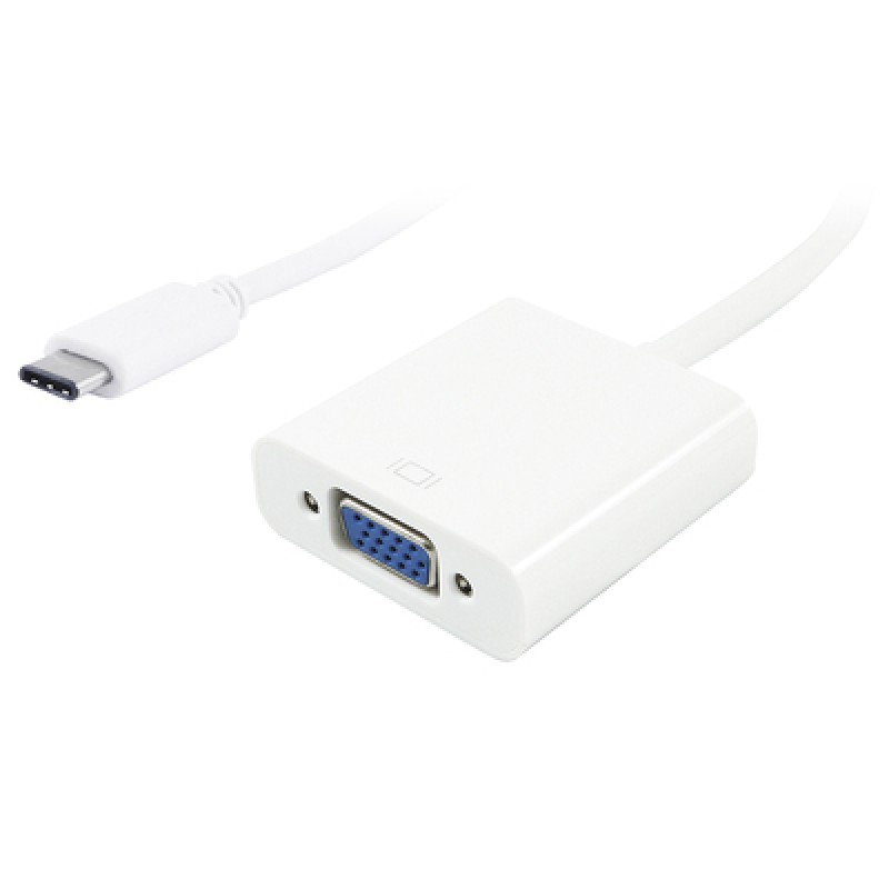 Powertech POWERTECH αντάπτορας USB Type-C σε VGA PTH-034, Full HD, λευκό