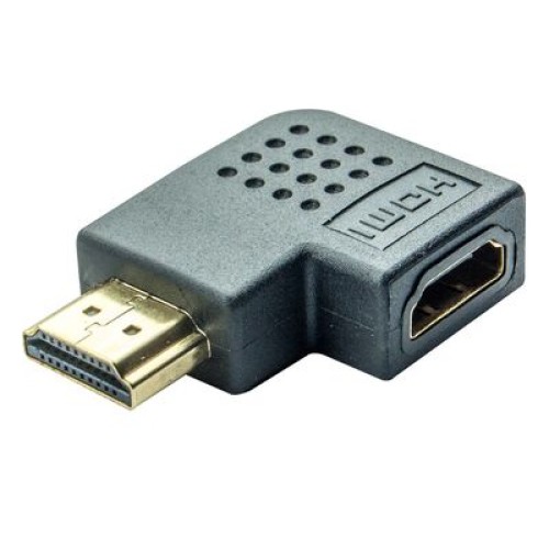 Powertech POWERTECH αντάπτορας HDMI CAB-H037, γωνιακός, 90° right, μαύρος