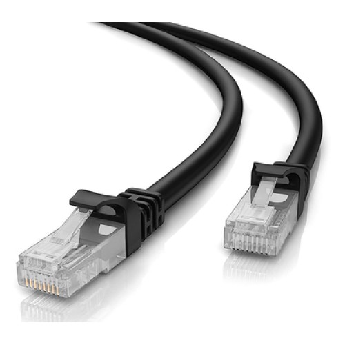 Powertech POWERTECH καλώδιο δικτύου CAB-N196, Cat 5e U/UTP, CCA 26AWG, 0.5m, μαύρο