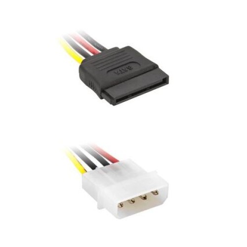 Powertech POWERTECH καλώδιο SATA 15pin (F) σε IDE 4pin (M) CAB-W011, 15cm