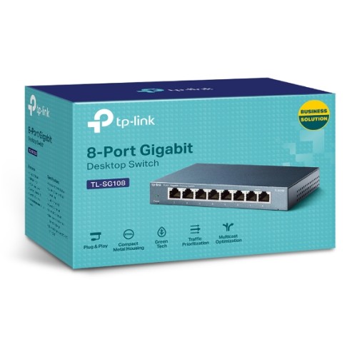 TP-Link TP-LINK Desktop Switch TL-SG108 8 Θυρών, 10/100/1000Mbps, Ver. 6.0