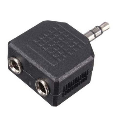 Powertech POWERTECH αντάπτορας 3.5mm σε 2x 3.5mm CAB-J015, μαύρος, 5τμχ
