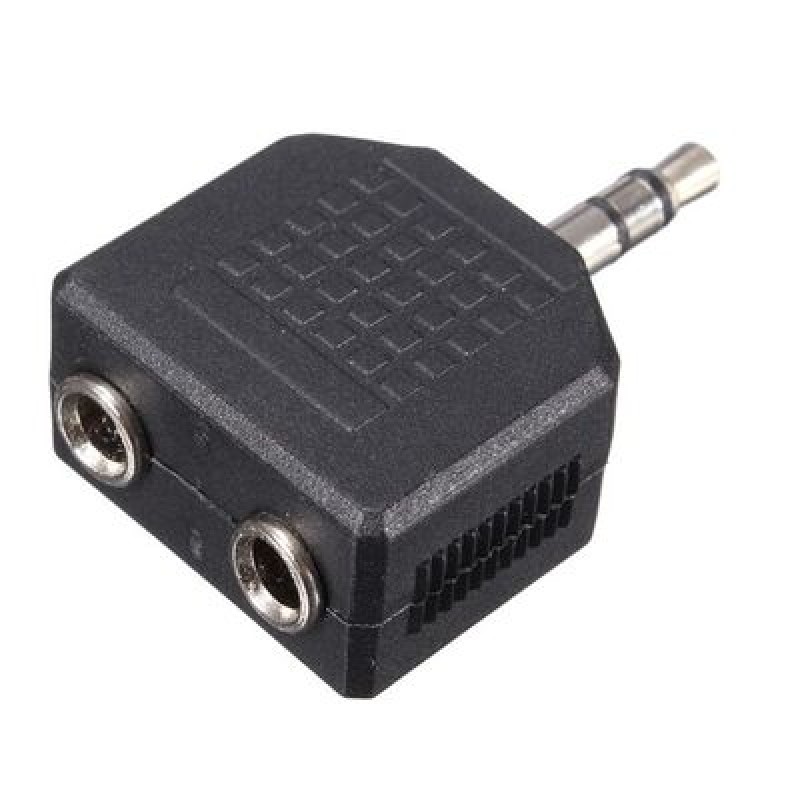 Powertech POWERTECH αντάπτορας 3.5mm σε 2x 3.5mm CAB-J015, μαύρος, 5τμχ