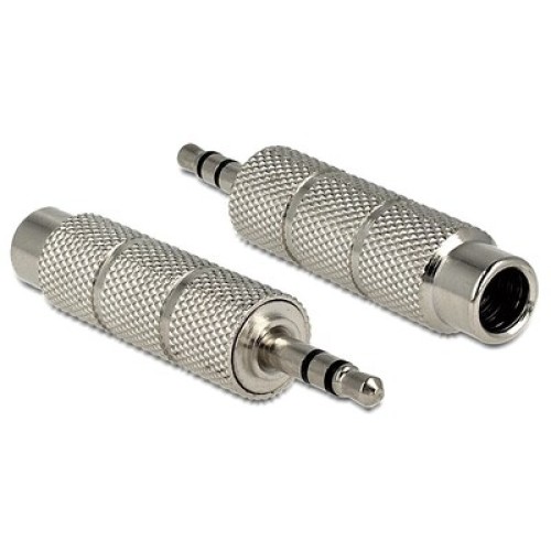 DELOCK DELOCK αντάπτορας από 3.5mm σε 6.3mm 65548, μεταλλικός, ασημί