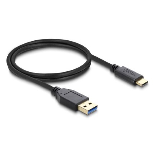 DELOCK DELOCK USB Καλώδιο από USB 3.1 Type-A σε USB Type-C, Black, 1m