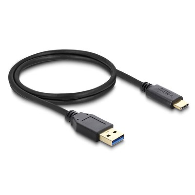 DELOCK DELOCK USB Καλώδιο από USB 3.1 Type-A σε USB Type-C, Black, 1m