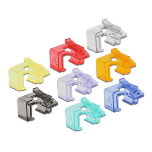 DELOCK DELOCK clip επιδιόρθωσης RJ45 86420, 8 χρώματα, 16τμχ