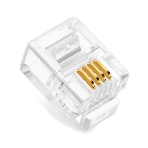 Powertech POWERTECH Plug Γραμμής Τηλεφώνου RJ11 6p4c, 100τεμ