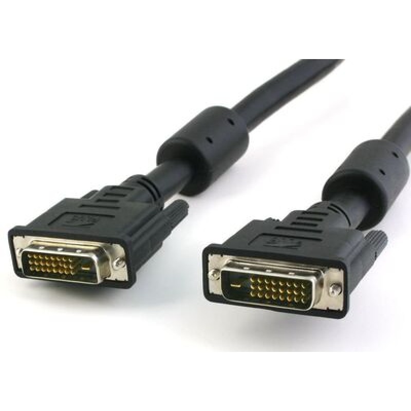 Powertech POWERTECH καλώδιο DVI-D 24+1 CAB-DVI003, 2x Ferrites, 1.5m, μαύρο