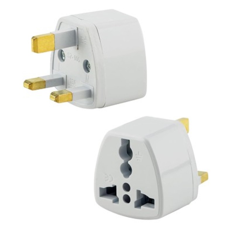 Powertech POWERTECH αντάπτορας ρεύματος από UK σε universal PT-368, 13A, copper, λευκός
