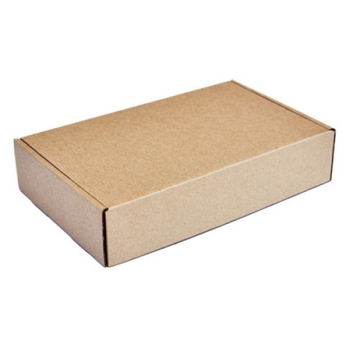 UNBRANDED Χαρτοκιβώτιο συσκευασίας PAP-0002, τρίφυλλο, 20x13x3.5cm, καφέ, 100τμχ