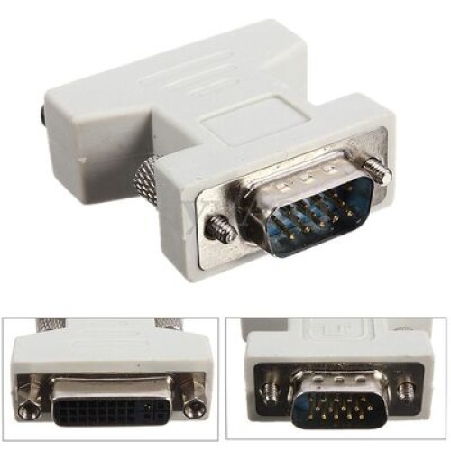 Powertech POWERTECH αντάπτορας VGA σε DVI 24+5 CAB-G018, συμβατός με 24+1, λευκός