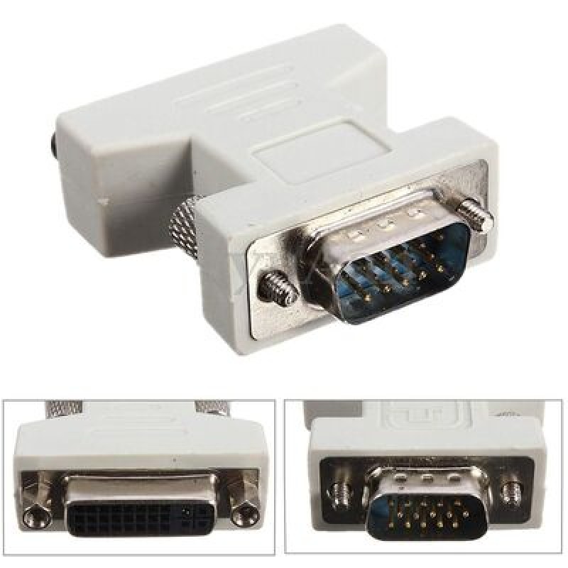 Powertech POWERTECH αντάπτορας VGA σε DVI 24+5 CAB-G018, συμβατός με 24+1, λευκός